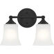 Bronson 2 Light 13 inch Matte Black Vanity Light Wall Light
